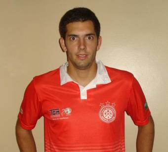 O chileno Nicolas Del Campo com a camisa do Sertozinho Hquei Clube